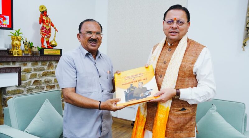 मुख्यमंत्री पुष्कर सिंह धामी से राजस्थान विधानसभा अध्यक्ष वासुदेव देवनानी ने की शिष्टाचार भेंट